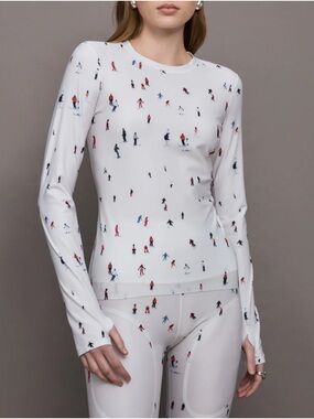 Perfect Moment Active Tee - Dede Ski Print